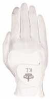 Kingsland Dressage Riding Gloves White/Silver