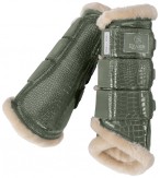 Eskadron Beenbeschermer Platinum Croco + Bont Ashgreen