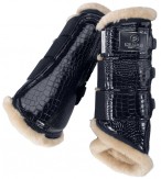 Eskadron Beenbeschermer Platinum Croco + Bont Navy