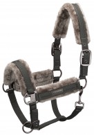 Eskadron Headcollar Essence + Faux Fur Darkolive