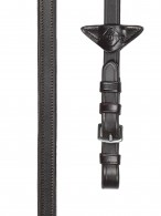 LeMieux Reins Soft Rubber + Buckle Brown/Silver