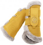 Eskadron Leg Protector Platinum Mesh + Faux Fur Golden Yellow