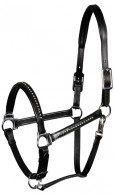 Harry's Horse Headcollar Leather Finesse Crystal Black