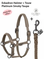 Eskadron Halster + Halstertouw Platinum Smoky Taupe
