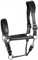 Harry's Horse Headcollar Leather Anatomic Crystal Black