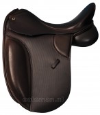 Trophy Dressuurzadel Striped Leather Dark Brown