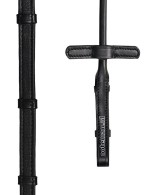 Vantaggio Reins Soft Rolled + Inside Rubber + Stops Black