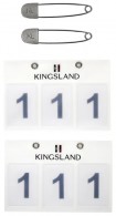 Kingsland Wedstrijdnummers Classic 2-Pack White