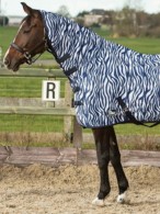 Harry's Horse Vliegendeken + Hals Shetland Zebra Blue