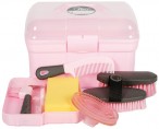 Harry's Horse Grooming Box + Grooming Set Light Pink